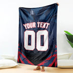 Personalised Melbourne Demons Football Blanket Fierce Devil Mascot 3D Grunge City Art