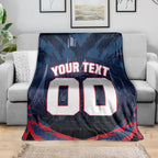 Personalised Melbourne Demons Football Blanket Fierce Devil Mascot 3D Grunge City Art