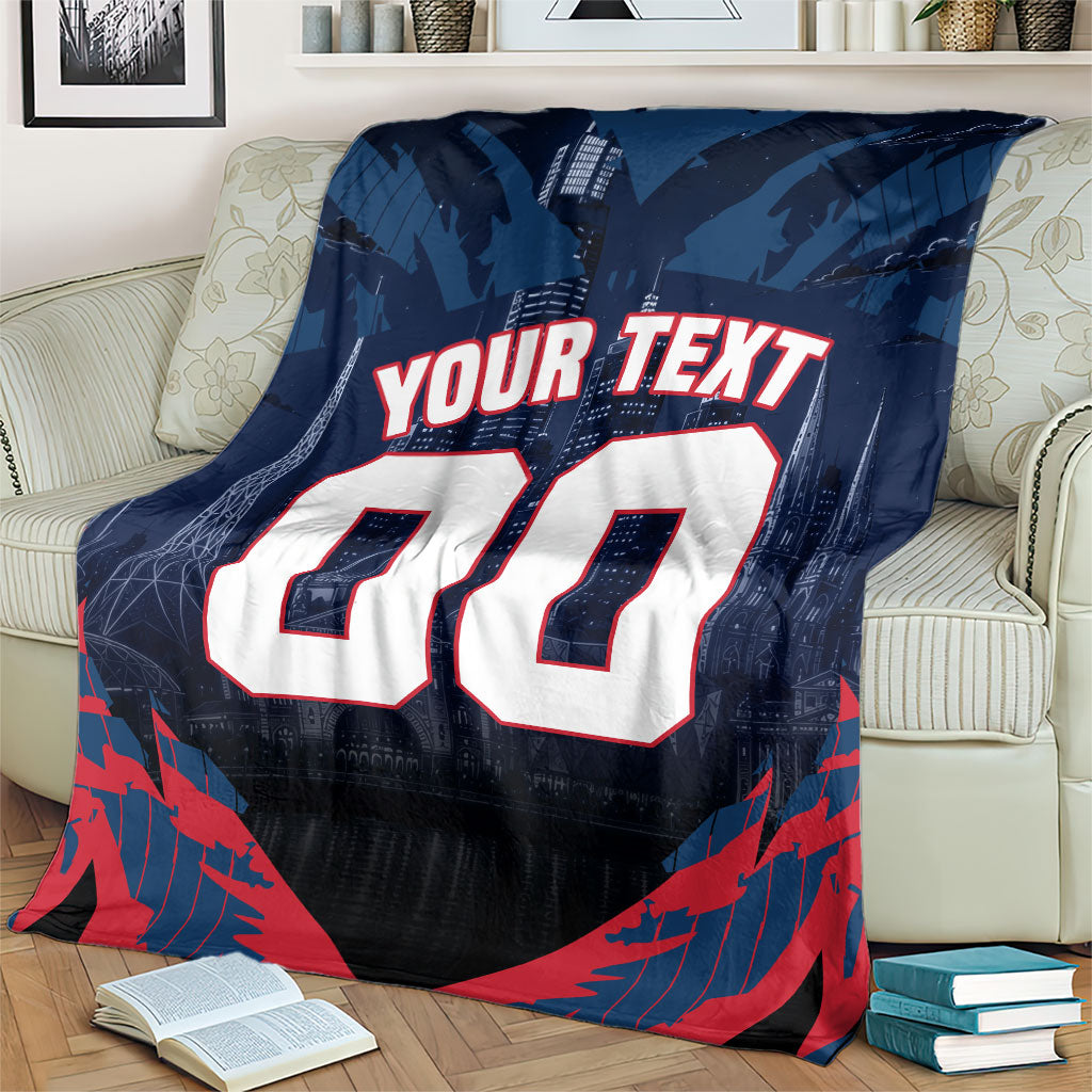Personalised Melbourne Demons Football Blanket Fierce Devil Mascot 3D Grunge City Art