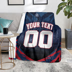 Personalised Melbourne Demons Football Blanket Fierce Devil Mascot 3D Grunge City Art