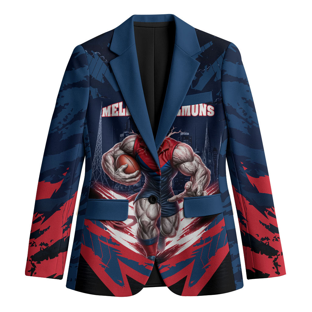 Personalised Melbourne Demons Football Blazer Fierce Devil Mascot 3D Grunge City Art