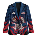 Personalised Melbourne Demons Football Blazer Fierce Devil Mascot 3D Grunge City Art