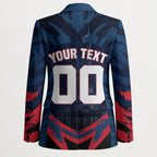 Personalised Melbourne Demons Football Blazer Fierce Devil Mascot 3D Grunge City Art