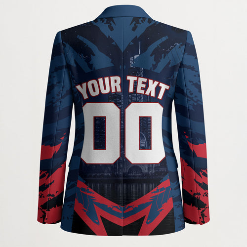 Personalised Melbourne Demons Football Blazer Fierce Devil Mascot 3D Grunge City Art