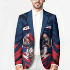 Personalised Melbourne Demons Football Blazer Fierce Devil Mascot 3D Grunge City Art