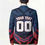Personalised Melbourne Demons Football Blazer Fierce Devil Mascot 3D Grunge City Art