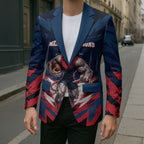 Personalised Melbourne Demons Football Blazer Fierce Devil Mascot 3D Grunge City Art