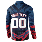 Personalised Melbourne Demons Football Button Sweatshirt Fierce Devil Mascot 3D Grunge City Art