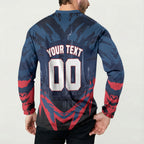 Personalised Melbourne Demons Football Button Sweatshirt Fierce Devil Mascot 3D Grunge City Art
