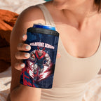 Personalised Melbourne Demons Football 4 in 1 Can Cooler Tumbler Fierce Devil Mascot 3D Grunge City Art
