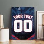 Personalised Melbourne Demons Football Canvas Wall Art Fierce Devil Mascot 3D Grunge City Art