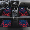 Personalised Melbourne Demons Football Car Mats Fierce Devil Mascot 3D Grunge City Art