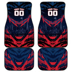 Personalised Melbourne Demons Football Car Mats Fierce Devil Mascot 3D Grunge City Art