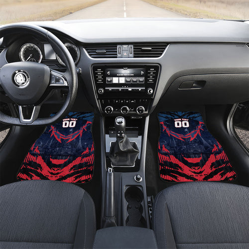 Personalised Melbourne Demons Football Car Mats Fierce Devil Mascot 3D Grunge City Art