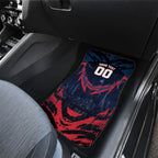 Personalised Melbourne Demons Football Car Mats Fierce Devil Mascot 3D Grunge City Art