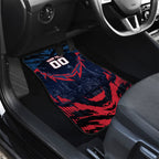Personalised Melbourne Demons Football Car Mats Fierce Devil Mascot 3D Grunge City Art