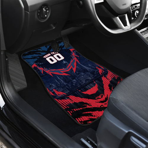 Personalised Melbourne Demons Football Car Mats Fierce Devil Mascot 3D Grunge City Art