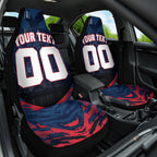 Personalised Melbourne Demons Football Car Seat Cover Fierce Devil Mascot 3D Grunge City Art