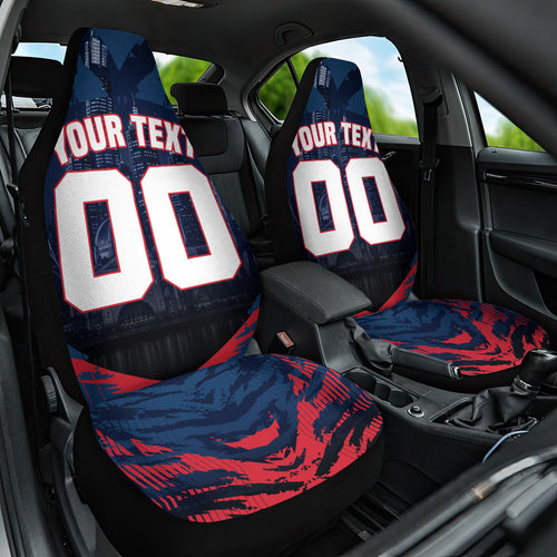 Personalised Melbourne Demons Football Car Seat Cover Fierce Devil Mascot 3D Grunge City Art