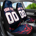 Personalised Melbourne Demons Football Car Seat Cover Fierce Devil Mascot 3D Grunge City Art