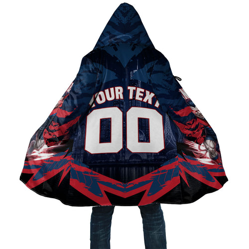 Personalised Melbourne Demons Football Cloak Fierce Devil Mascot 3D Grunge City Art