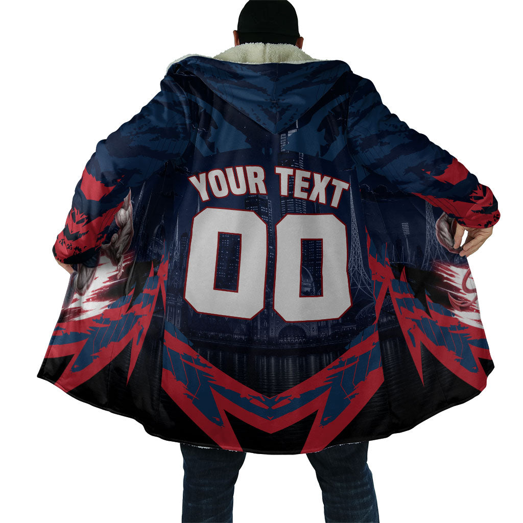 Personalised Melbourne Demons Football Cloak Fierce Devil Mascot 3D Grunge City Art