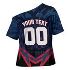 Personalised Melbourne Demons Football Cross Shoulder Shirt Fierce Devil Mascot 3D Grunge City Art