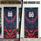 Personalised Melbourne Demons Football Door Cover Fierce Devil Mascot 3D Grunge City Art
