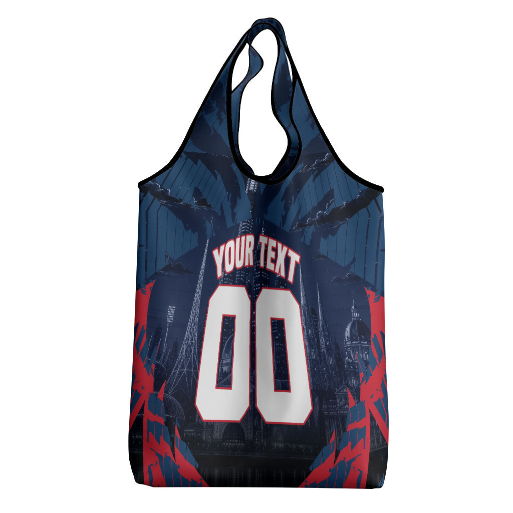 Personalised Melbourne Demons Football Grocery Bag Fierce Devil Mascot 3D Grunge City Art