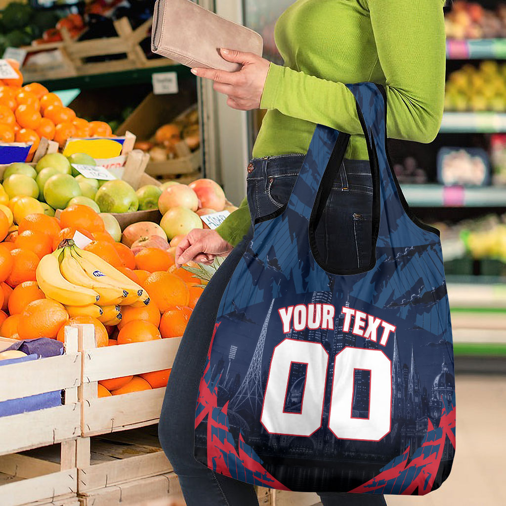 Personalised Melbourne Demons Football Grocery Bag Fierce Devil Mascot 3D Grunge City Art