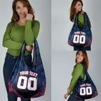 Personalised Melbourne Demons Football Grocery Bag Fierce Devil Mascot 3D Grunge City Art