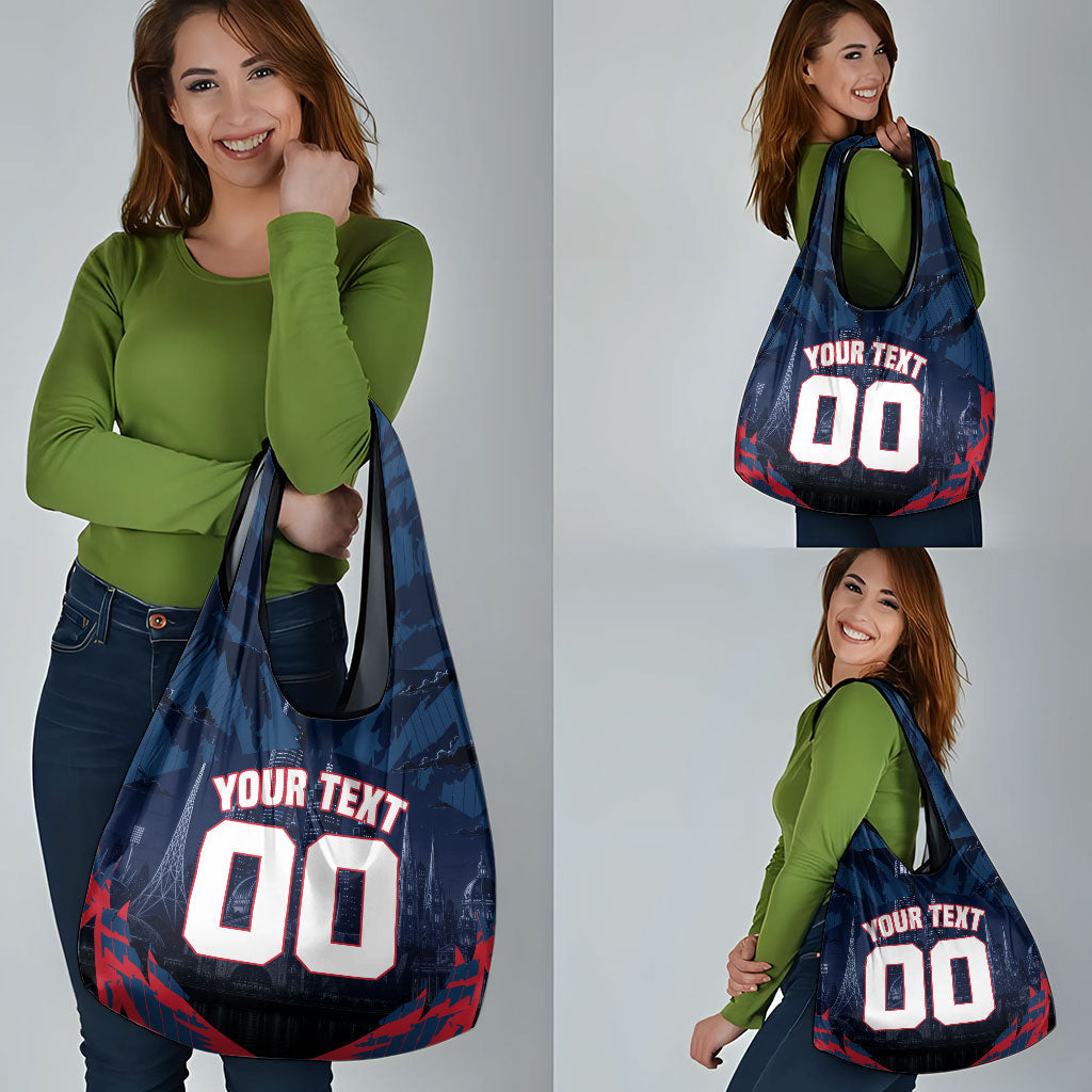 Personalised Melbourne Demons Football Grocery Bag Fierce Devil Mascot 3D Grunge City Art