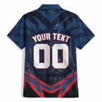 Personalised Melbourne Demons Football Hawaiian Shirt Fierce Devil Mascot 3D Grunge City Art