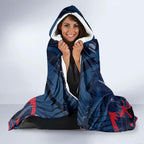Personalised Melbourne Demons Football Hooded Blanket Fierce Devil Mascot 3D Grunge City Art