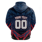 Personalised Melbourne Demons Football Hoodie Fierce Devil Mascot 3D Grunge City Art