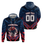 Personalised Melbourne Demons Football Hoodie Fierce Devil Mascot 3D Grunge City Art
