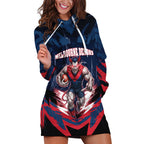 Personalised Melbourne Demons Football Hoodie Dress Fierce Devil Mascot 3D Grunge City Art