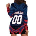 Personalised Melbourne Demons Football Hoodie Dress Fierce Devil Mascot 3D Grunge City Art
