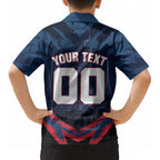 Personalised Melbourne Demons Football Kid Hawaiian Shirt Fierce Devil Mascot 3D Grunge City Art