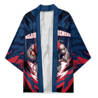 Personalised Melbourne Demons Football Kimono Fierce Devil Mascot 3D Grunge City Art