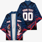 Personalised Melbourne Demons Football Kimono Fierce Devil Mascot 3D Grunge City Art