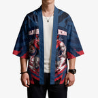 Personalised Melbourne Demons Football Kimono Fierce Devil Mascot 3D Grunge City Art