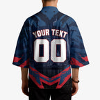Personalised Melbourne Demons Football Kimono Fierce Devil Mascot 3D Grunge City Art