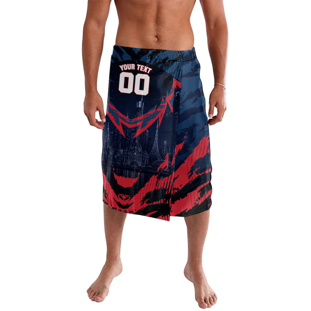 Personalised Melbourne Demons Football Lavalava Fierce Devil Mascot 3D Grunge City Art