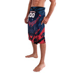 Personalised Melbourne Demons Football Lavalava Fierce Devil Mascot 3D Grunge City Art
