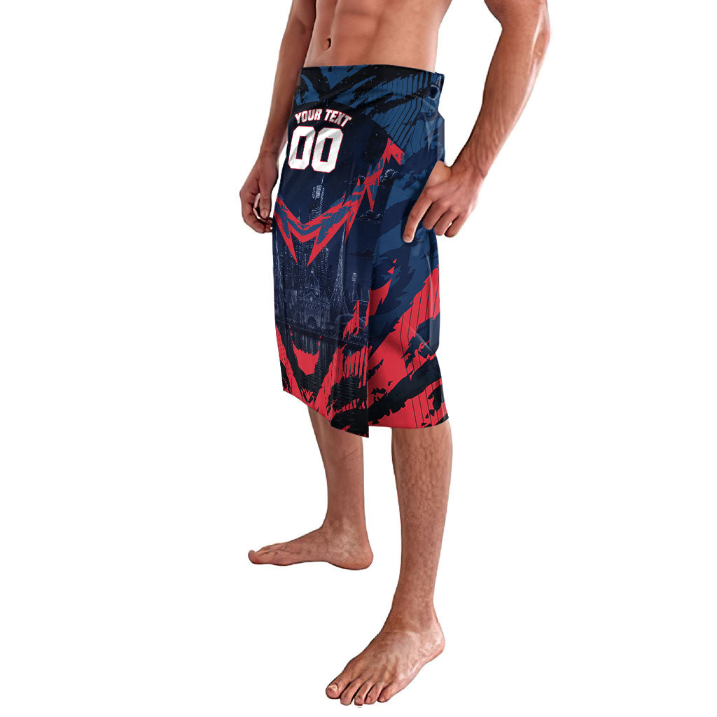 Personalised Melbourne Demons Football Lavalava Fierce Devil Mascot 3D Grunge City Art
