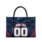 Personalised Melbourne Demons Football Leather Bag Fierce Devil Mascot 3D Grunge City Art