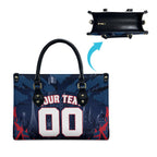 Personalised Melbourne Demons Football Leather Bag Fierce Devil Mascot 3D Grunge City Art