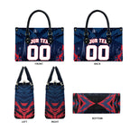 Personalised Melbourne Demons Football Leather Bag Fierce Devil Mascot 3D Grunge City Art