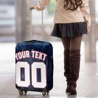 Personalised Melbourne Demons Football Luggage Cover Fierce Devil Mascot 3D Grunge City Art